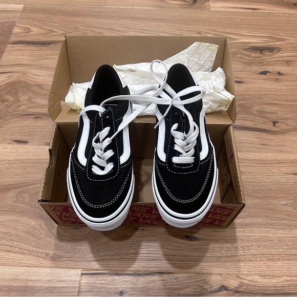 Vans Kids Classic Black and White Sneakers - Picture 2 of 4